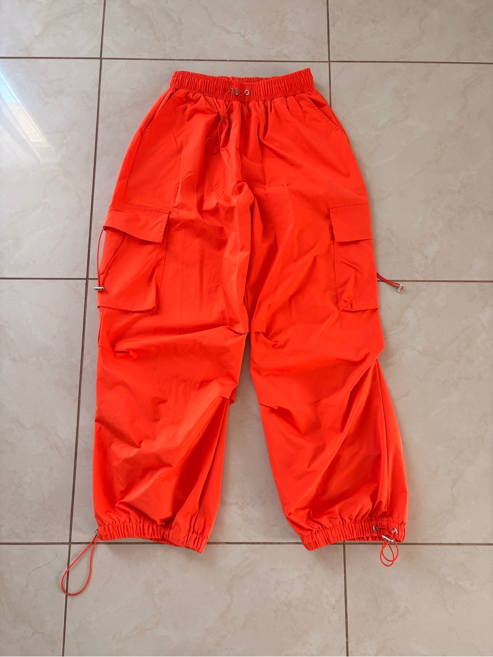Neon Orange  Cargo Joggers